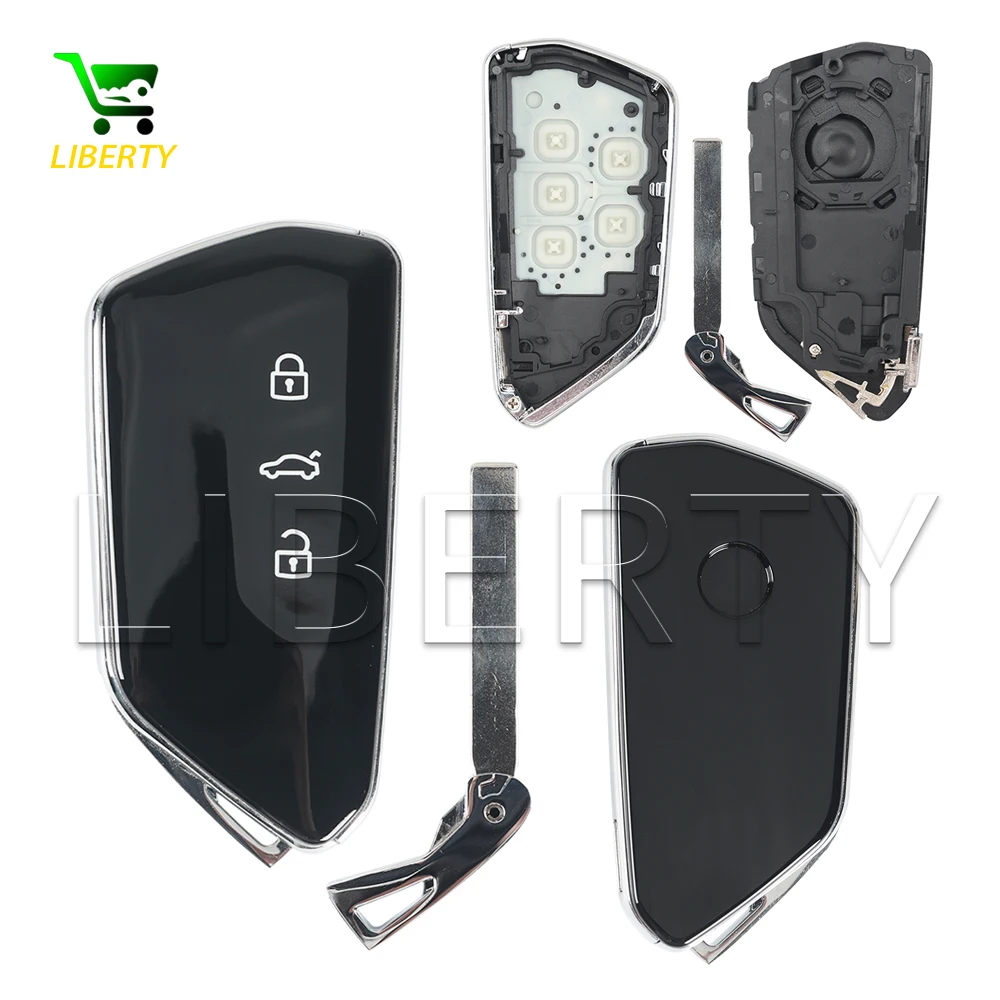 Liberty 3 BTN Remote Control Key Shell Casing Locksmith for Volkswagen Golf 8 for VW Keyless Smart Card Case KD HZ25 ZA25 ZB25