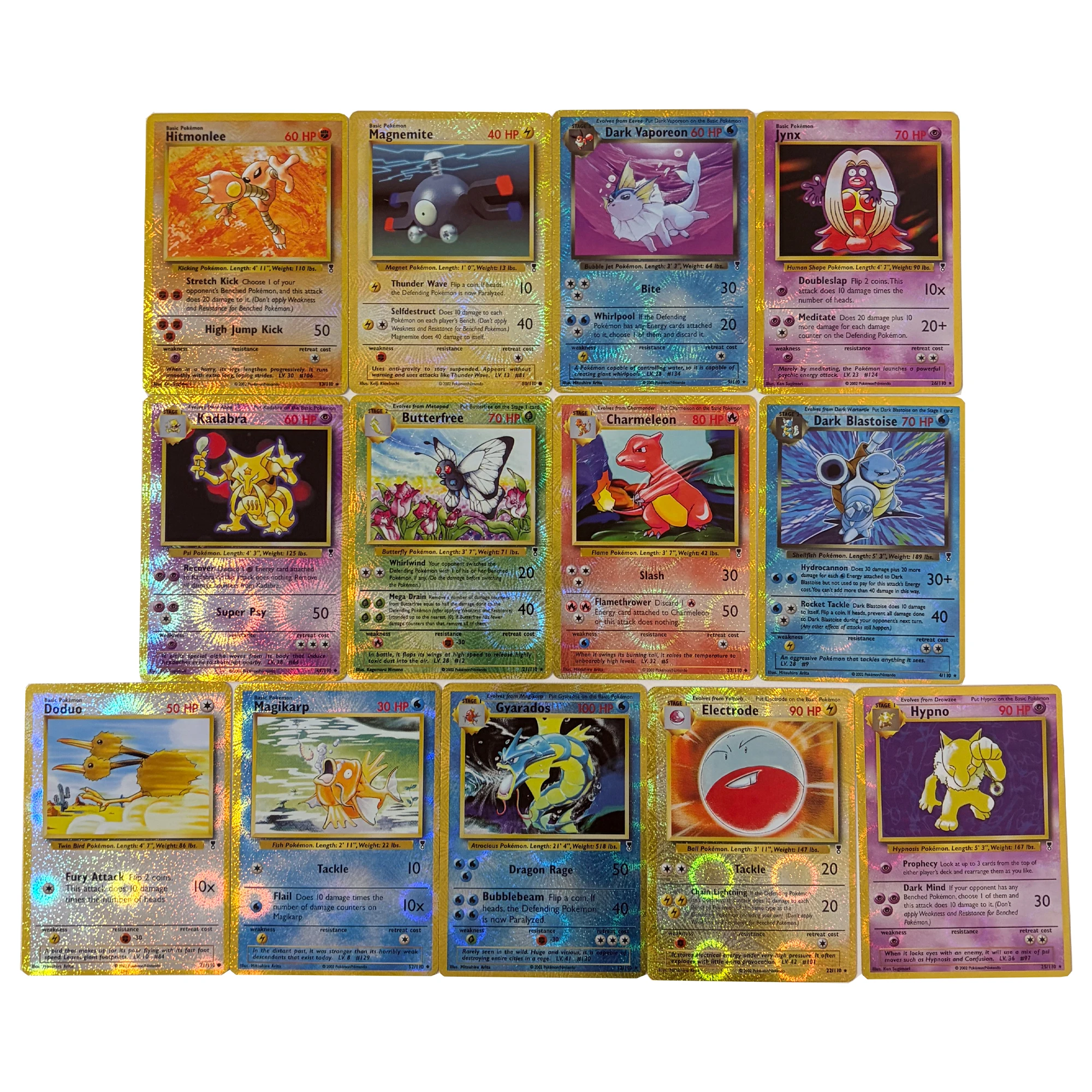 

13Pcs/set Diy Self Made Ptch Charmeleon Gyarados Collection Card Refraction Color Flash Ptcg Vaporeon Blastoise Gift Toys