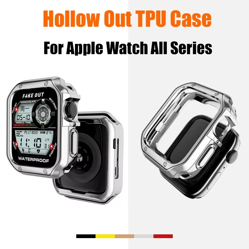 2in 1ケースとストラップ,Apple Watch ultra 2バンド用,49mm, 46mm, 45mm, 44mm,iwatchシリーズ10,9,8,7 tpuソフトシェル