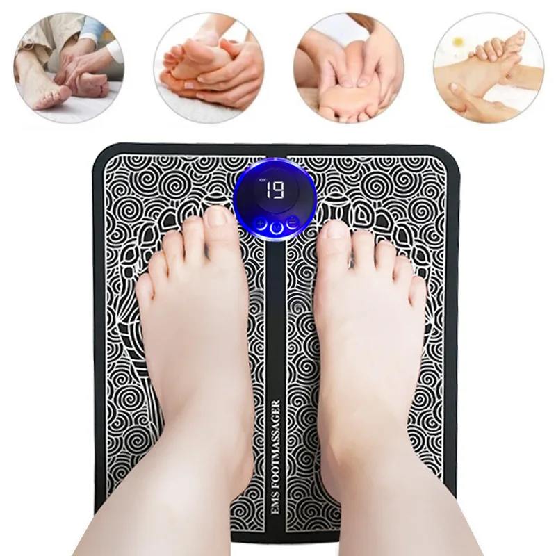 

Electric EMS Foot Massager Blood Circulator Acupuncture Foot Mat Cushion Massager Muscle Stimulation Body Relaxation Health Care