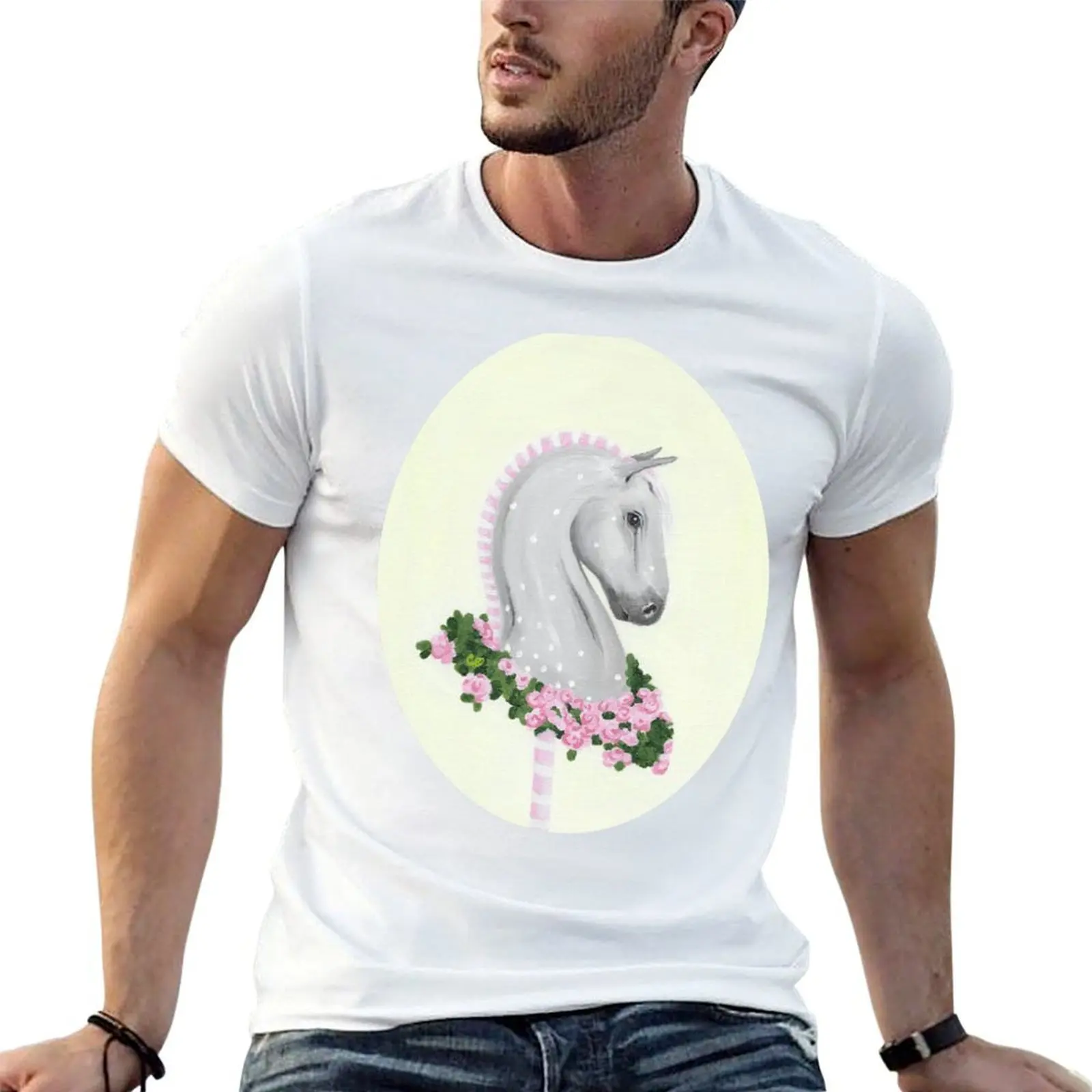 

Hobby Horse: Dapple Grey Draft T-Shirt t shirt man designer black cotton t-shirt plain for man package T-Shirt