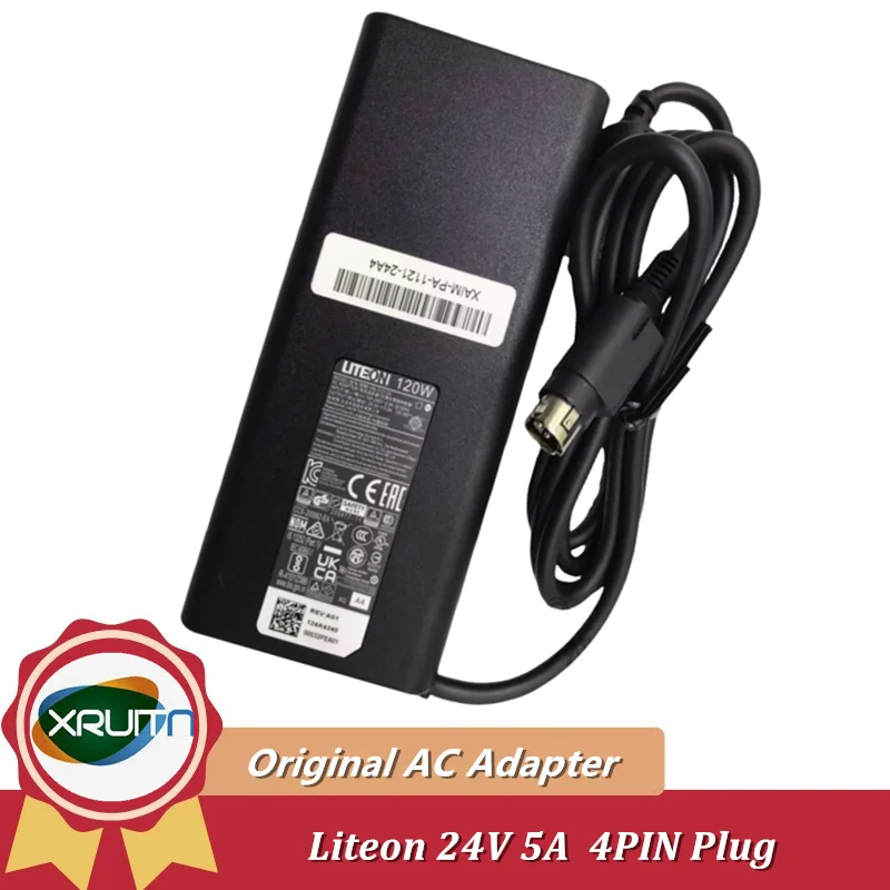 Genuine LITEON PA-1121-24 24V 5A 120W AC Adapter Charger Power Supply 4 Pin Din Plug