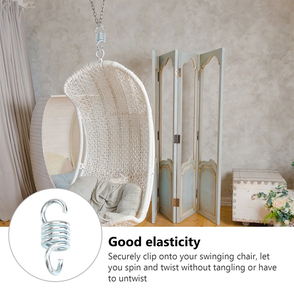 

3Pcs Hammock Swing Spring Heavy Duty Metal Porch Hanging Tool Kit Comfortable Safe Indoor Outdoor Use Swing Spring