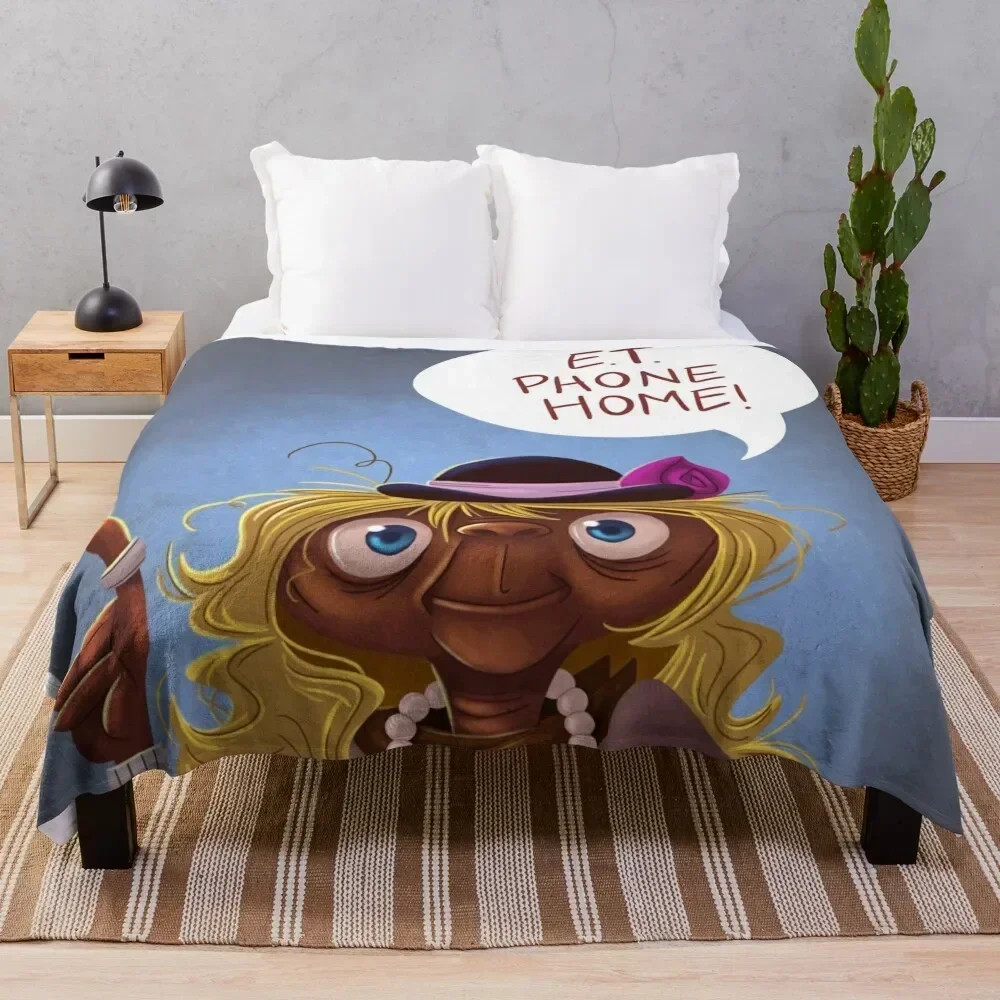 

ET the Extra Terrestrial Throw Blanket Summer Furry Luxury Brand Custom Blankets