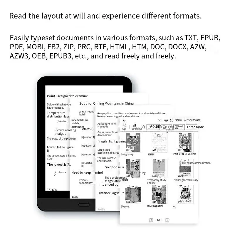 BIGMERead e-reader 6-inch portable e-paper book smart ink screen e-reader AI smart reading supports kindle multi-language
