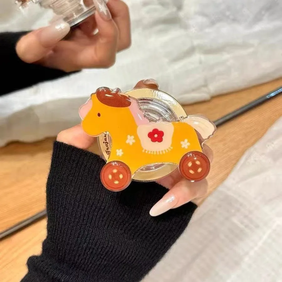 

Kawaii Pony Magnetic Phone Holder For Magsafe Phone Griptok Grip Tok Stand For iPhone Wireless Charging Case Lazy Bracket