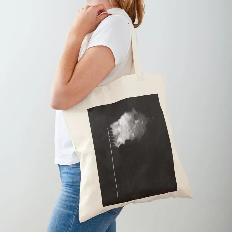 

White Burning Flag Tote Bag cute pouch bag Shopper eco pack Shopper bag