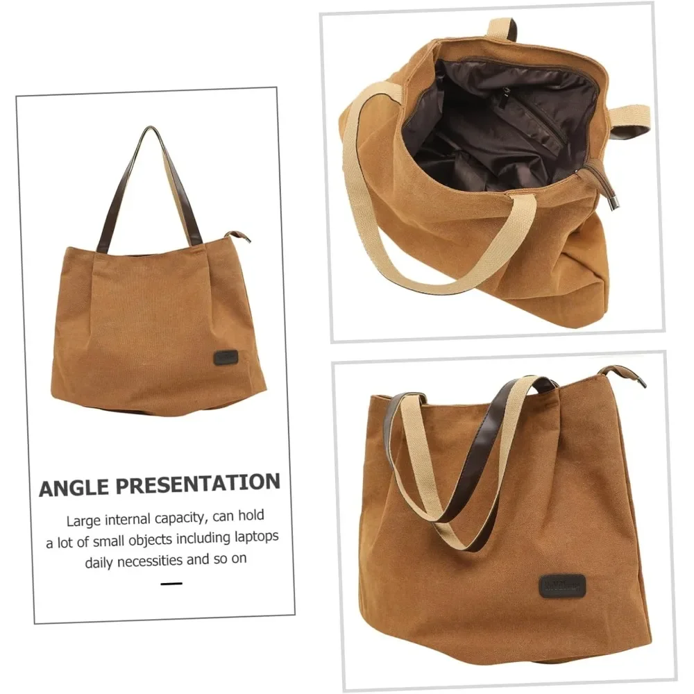 Большая сумка для путешествий, большая вместительная холщовая сумка на плечо для женщин