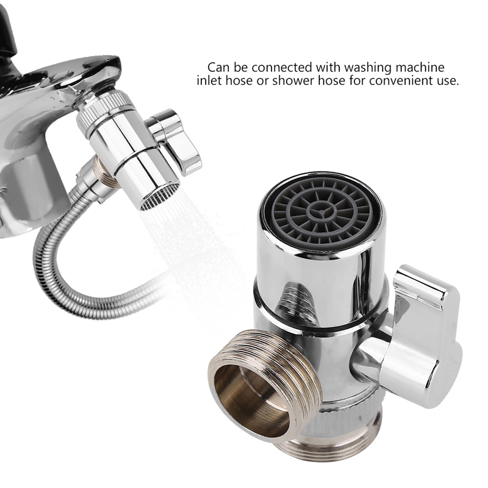 G1/2 Messing Bad Küche Becken Waschbecken Wasserhahn Splitter Umstellventil Zu Schlauch Adapter M24 Außengewinde M22 Innengewinde