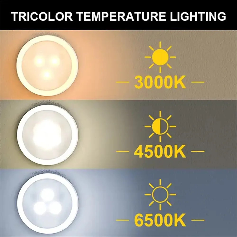 Battery Powered Night Light Smart Remote Control Cabinet Light Dimmable Warm/White Light Kitchen Light Closet Aisle Stairs Light - Image 4