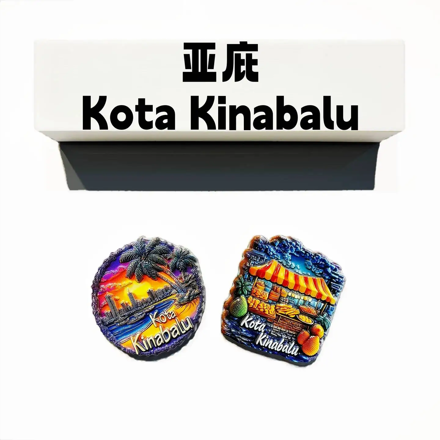 Malaysia Kota Kinabalu Tourist Souvenir Creative Resin Home Decoration Fashionable Gift Magnetic Refrigerator Magnet