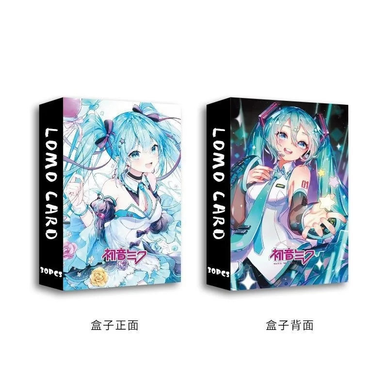 Tarjetas de Hatsune Miku Lomo, juego de cartas de Anime japonés con caja de postales, foto, Mensaje, regalo para decoraciones de colección, 1