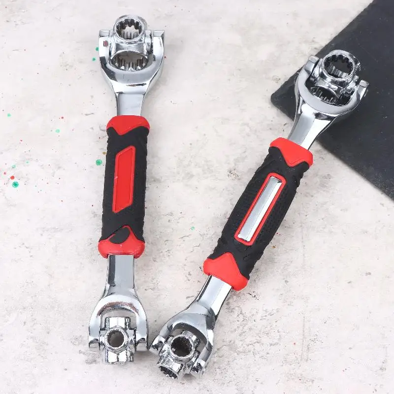 1 Piece 52/48 In 1 Hand Spline Bolts Sleeve Works Set Universal Ratchet Socket Multipurpose Wrench With 360 Degree Rotation