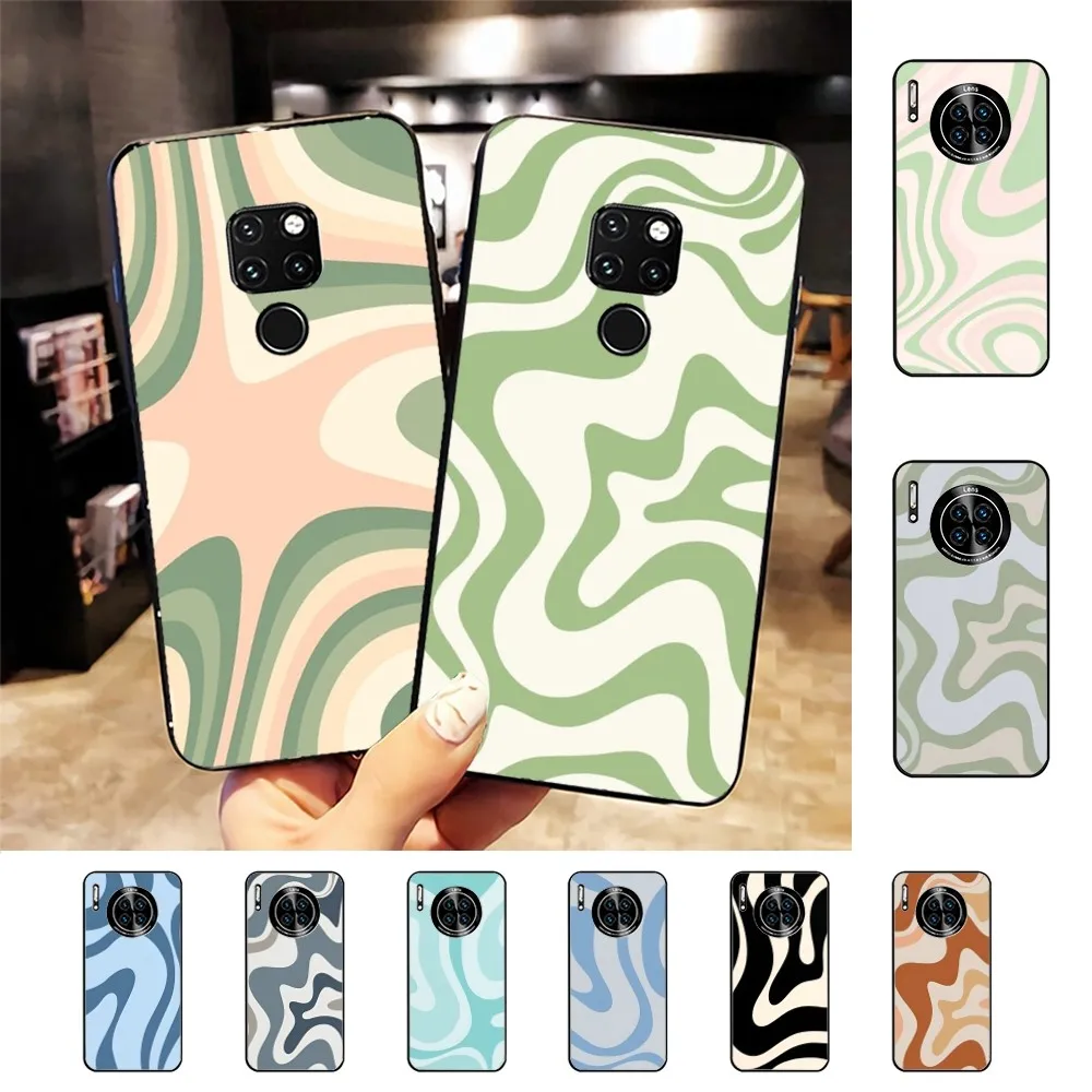 Abstract liquid Swirl Phone Case For Huawei Mate 10 20 30 40 50 lite pro Nova 3 3i 5 6 SE 7 pro 7SE