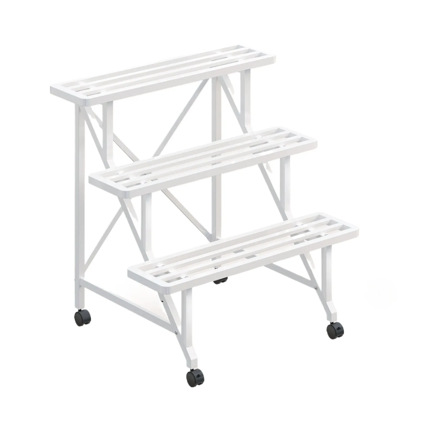 Flower rack balcony new mobile outdoor flower rack living room floor-to-ceiling multi-layer wrought iron plant flower pot rack