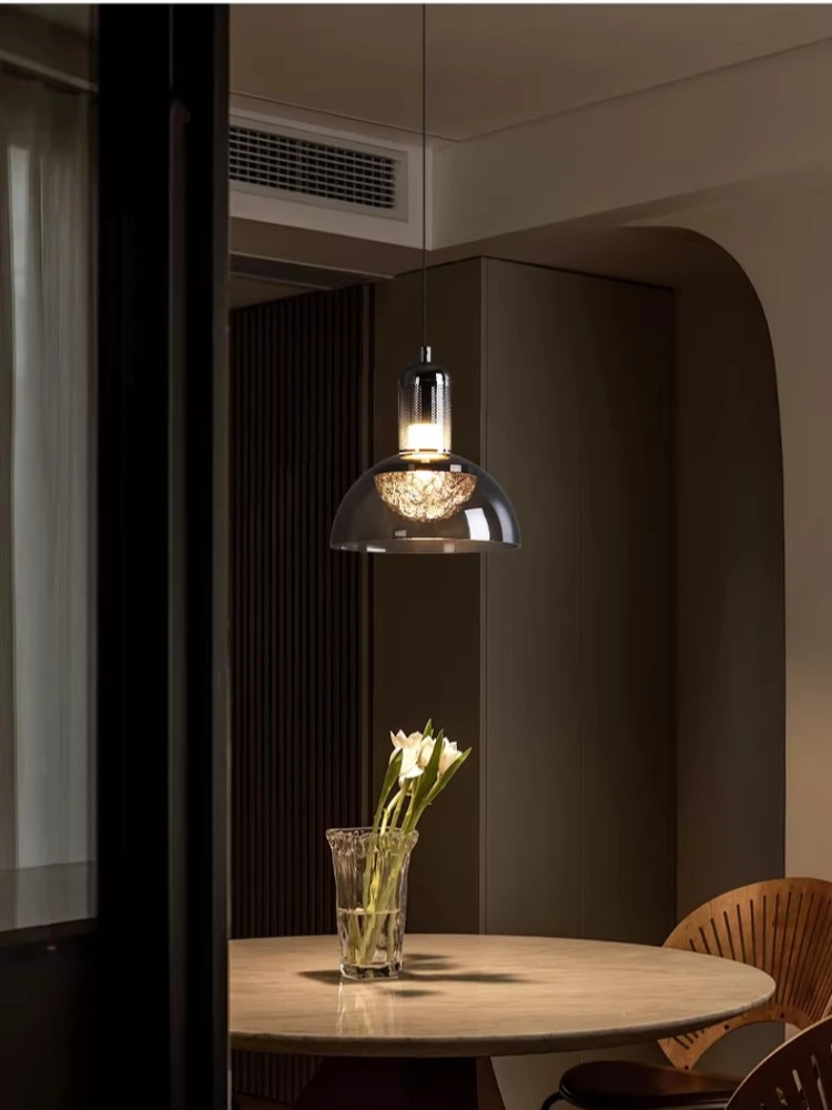 Bedhead pendant light, modern high-end designer, light luxury bedroom, Italian exquisite atmosphere, hanging line light