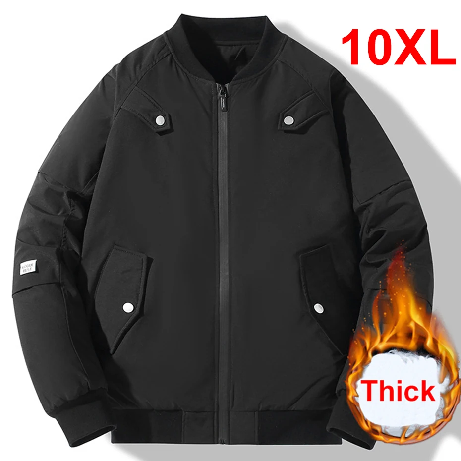 

Thick Baseball Jacket Men Winter Parkas Bomber Jackets Plus Size 10XL Fashion Casual Parkas Male Windbreak Coat Big Size 10XL