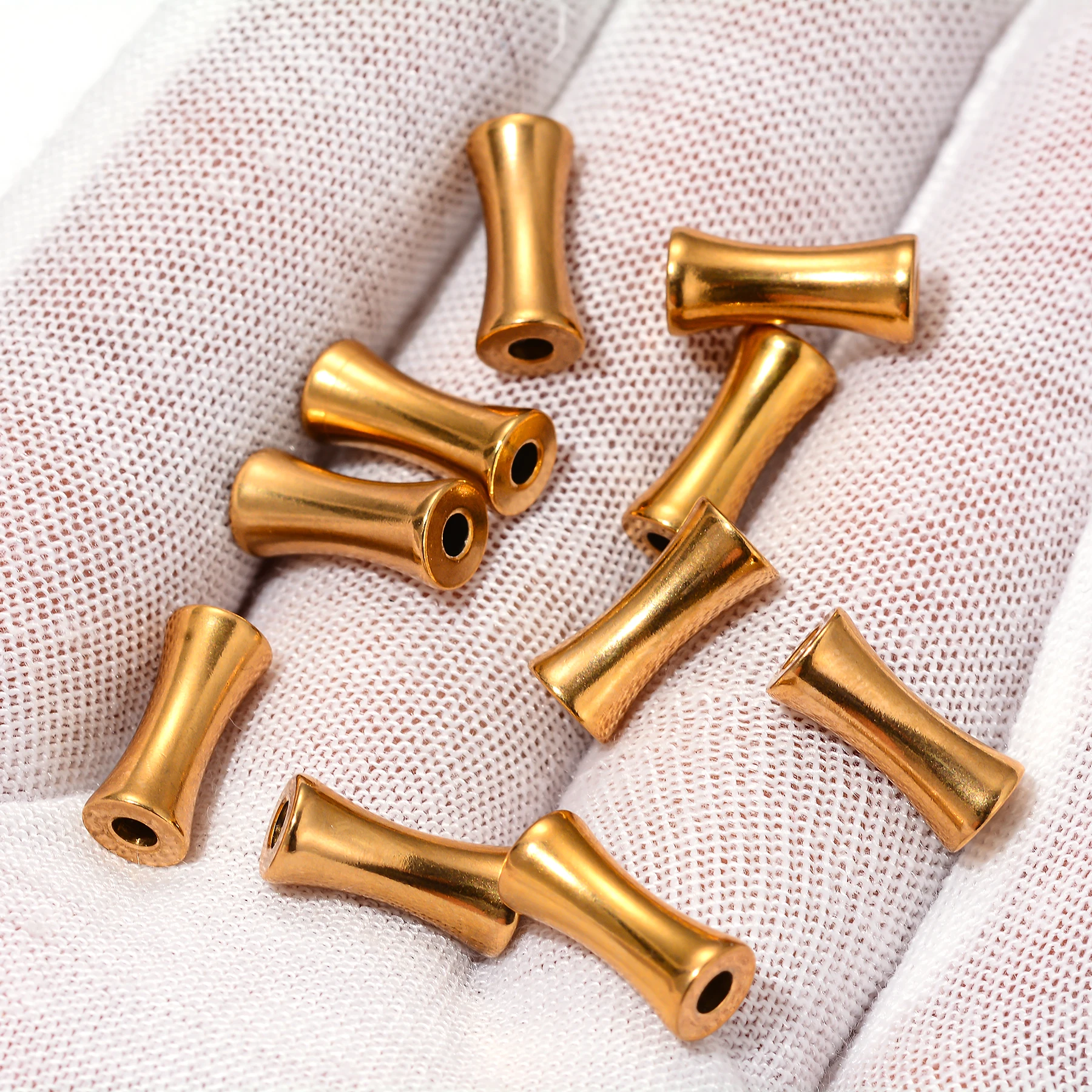 

10pcs Spacer Beads Tube Charms Stainless Steel Accessories for Making Necklace Bracelet DIY Jewelry Connector
