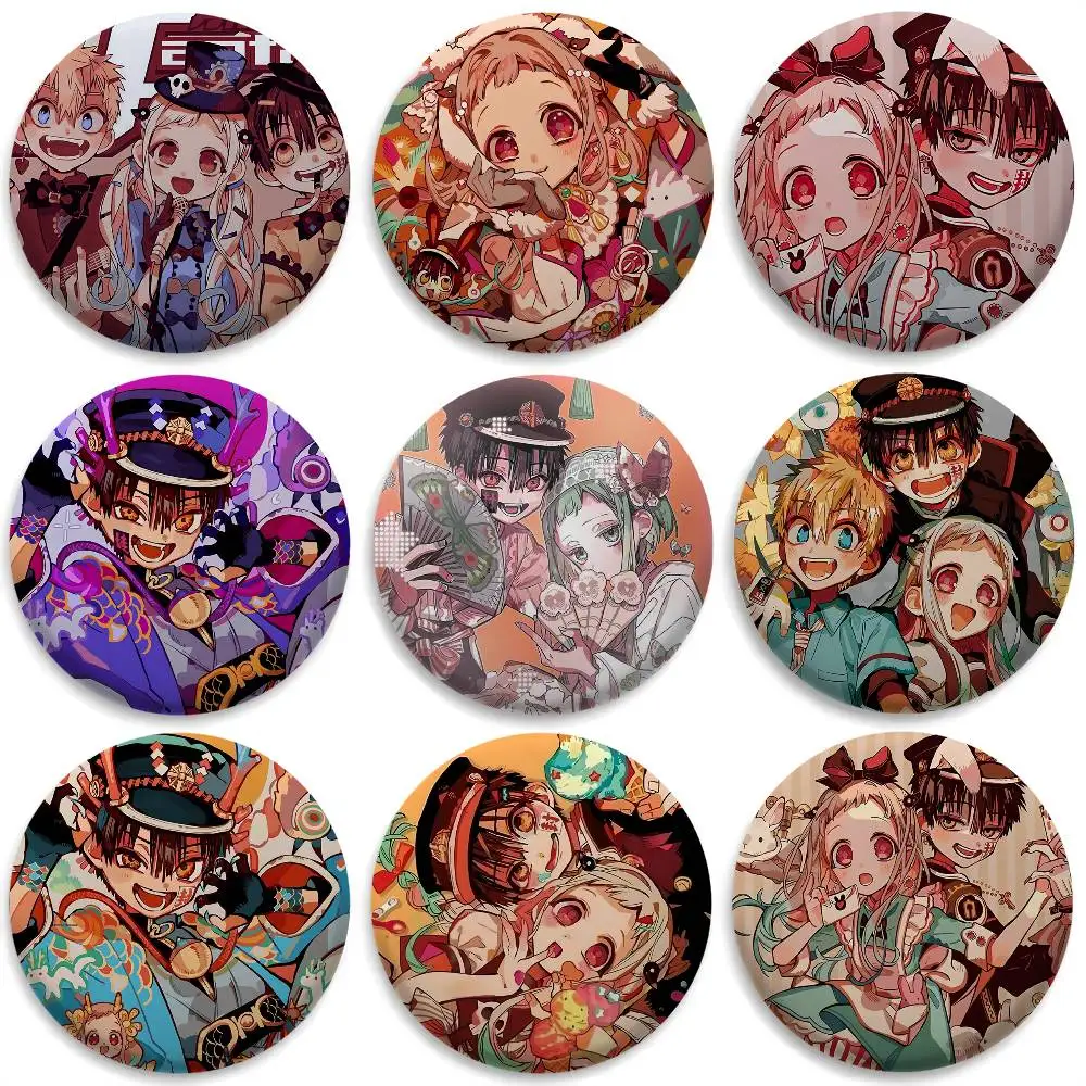 

T-Toilet Bound H-Hanako Kun Badges Round Exquisite Badge Brooches Creative Pins For Clothes Hat Backpack Gift Accessories