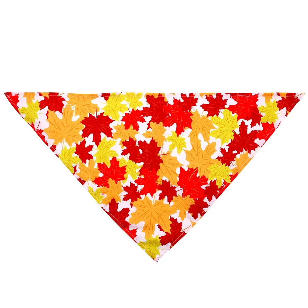 Thanksgiving-Haustier-Bandana für Hunde und Katzen, Kürbis-Ahornblatt-Dreieckstuch, Feiertagsdekoration, Verstellbarer Süßer Herbst-Halstuch – Detail 19
