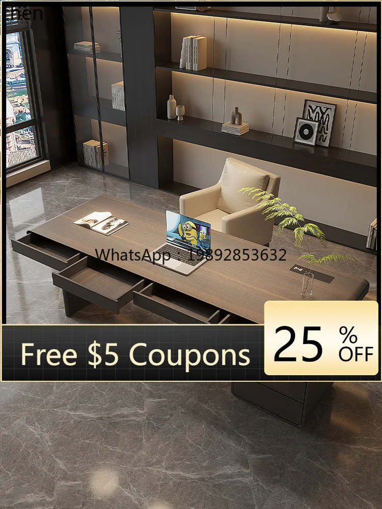 

ii minimalist desk household light luxury simple solid wood office computer desk workbench