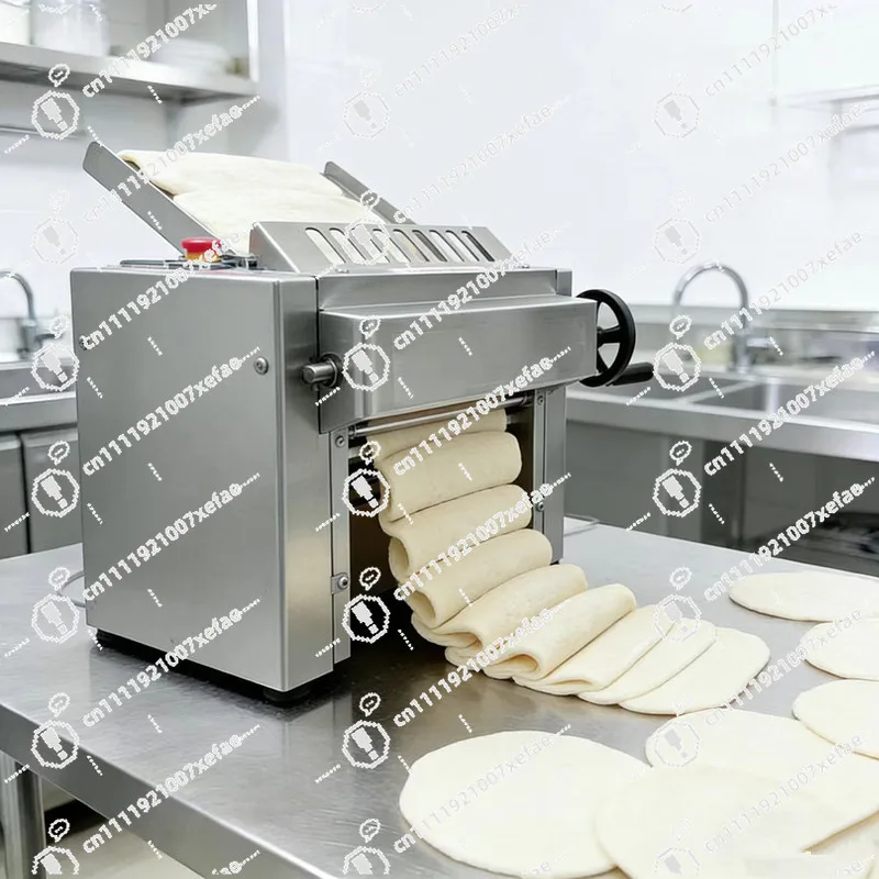 Automatic Commercial Dough Sheeter, Heavy Duty Noodle Press & Dough Rolling Machine for Bakery