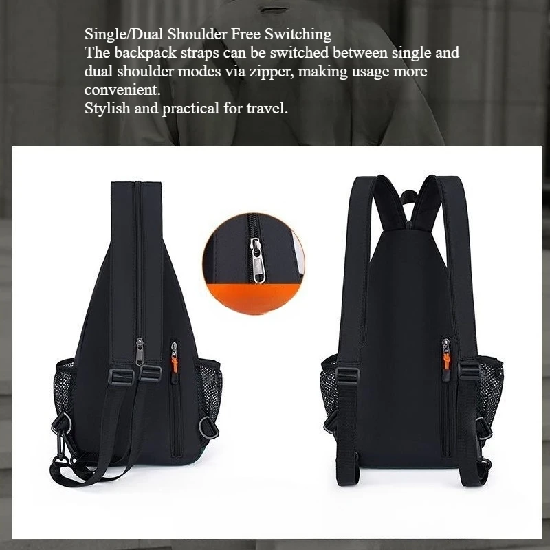 กระเป๋าคาดหน้าอกผู้ชาย รุ่นใหม่ สำหรับกิจกรรมกลางแจ้งอเนกประสงค์ กันน้ำ ความจุขนาดใหญ่ สะพายไหล่เดียว แบบลำลอง