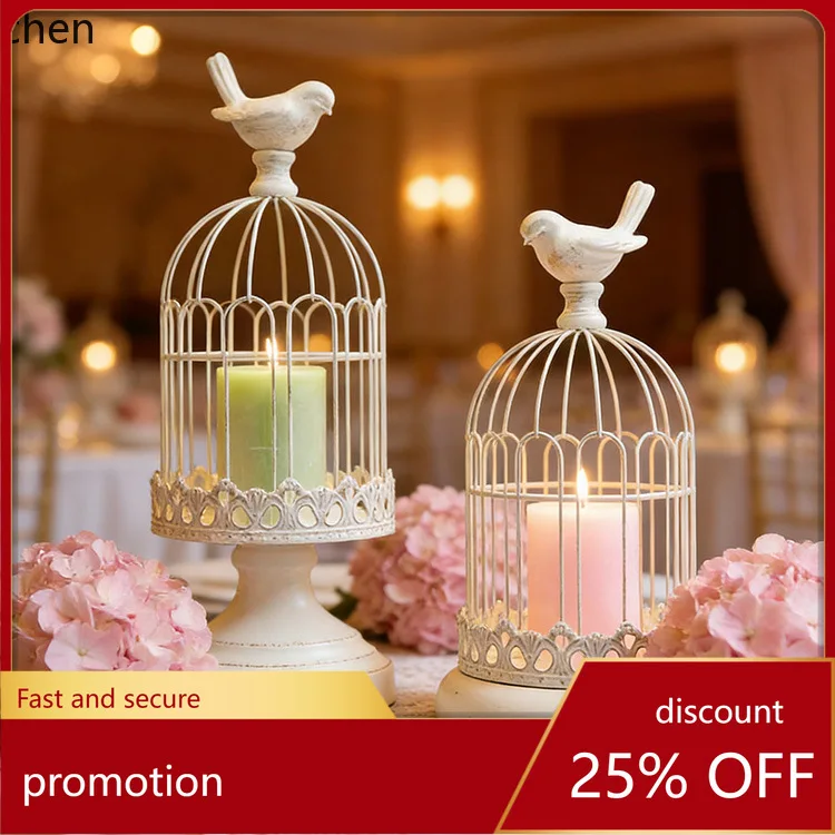 

Zml minimalist retro metal candle holder iron candlestick ornament soft decoration