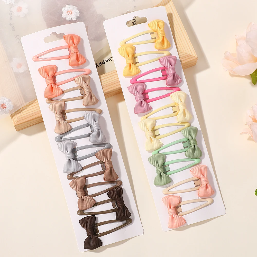 10/20Pcs Candy Farbe Snap BB Clip Haar Clip Set für Kinder Baby Mädchen Mini Bögen Mode Pony haarnadeln Nette Haar Zubehör