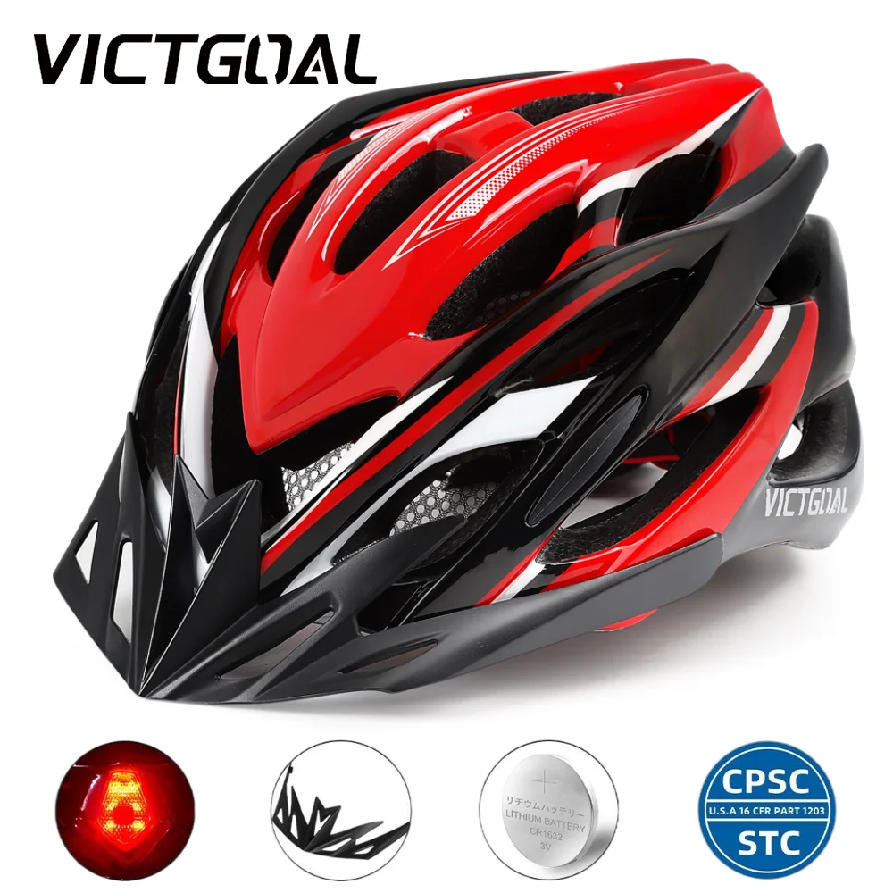 

VICTGOAL Ultra-light Bike Helmet for Adults Men Women LED Backlight Safety Cycling Caps Lightweight Scooter MTB Road Bike Helmet