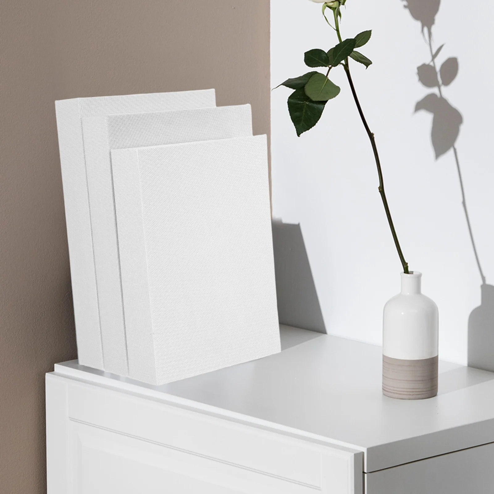 

3Pcs Faux Book Storage Boxes Linen Decorative Style Book Box for Shelf Desktop Organizing Keys Rings Earrings Display