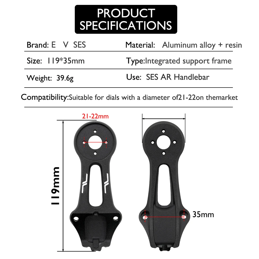 Custom Bike Computer Mount for SES AR Handlebar | Compatible with Wahoo & Garmin | Integrated Cycling Accessory for Road Bikes