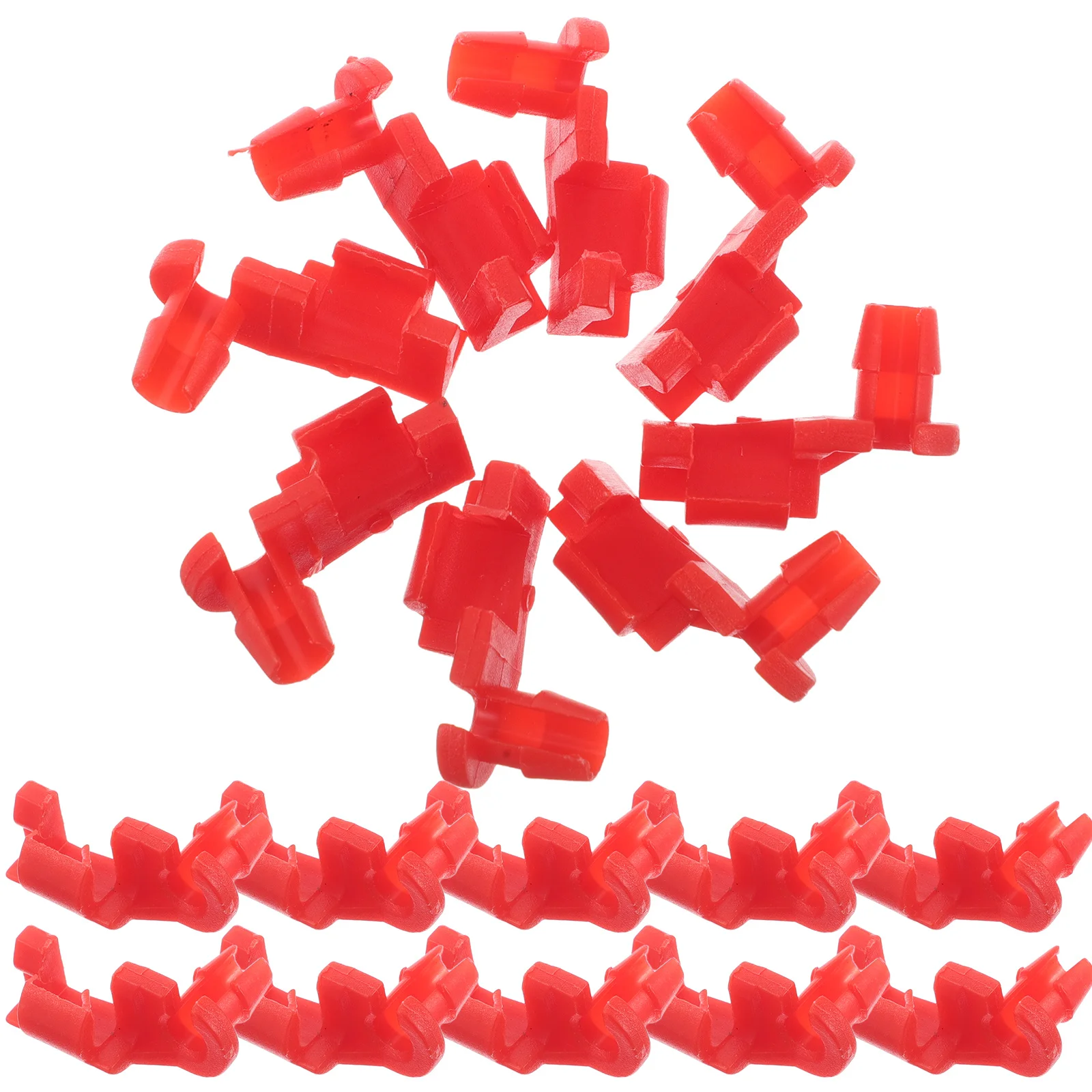 

50Pcs Automotive Rod Clips Red Door Lock Clips Tailgates Handle Replacement Car Door Repair Kit for