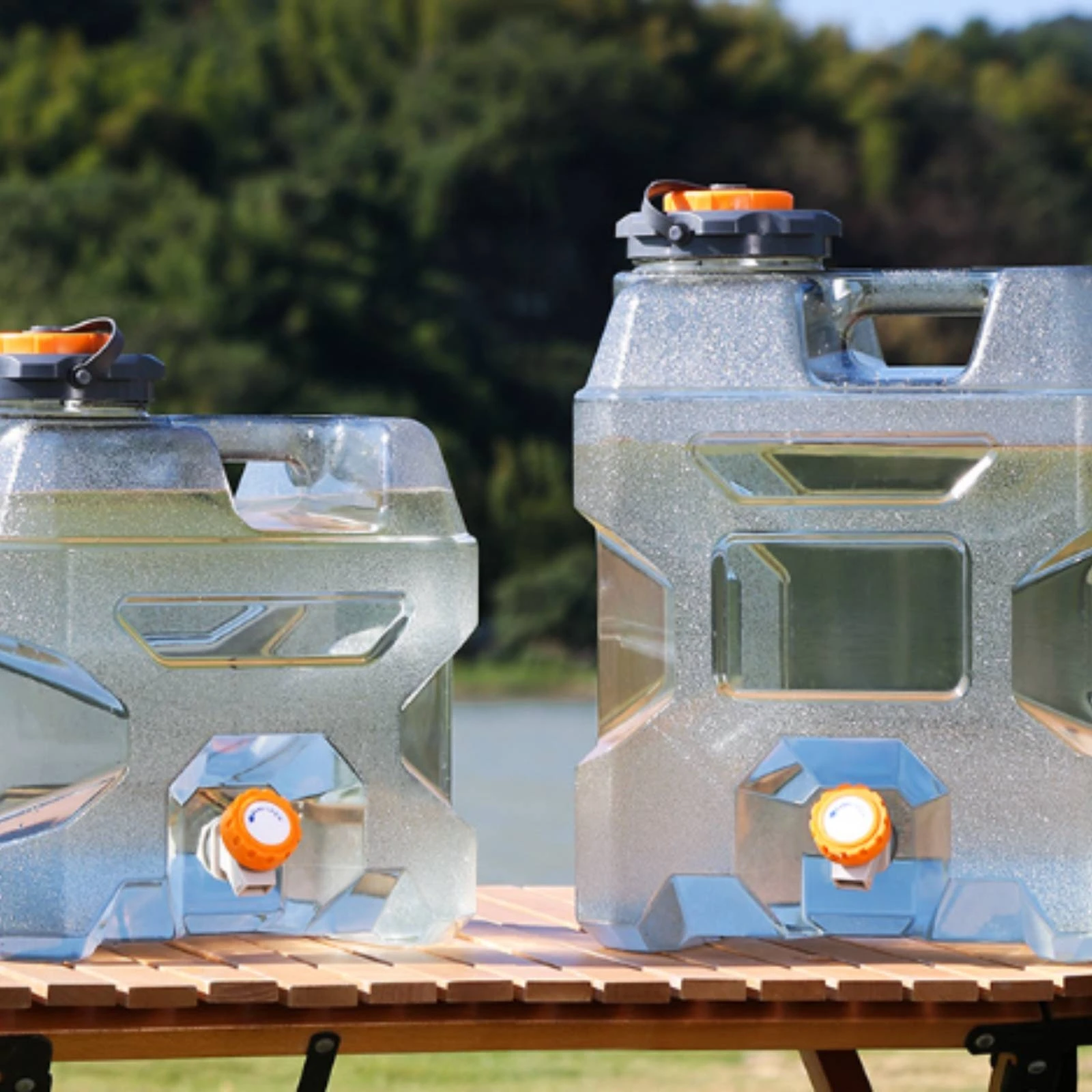 Water Storage Container Built-in Handle Tap Water Container Liquid Dispenser Wide Opening Long-Lasting