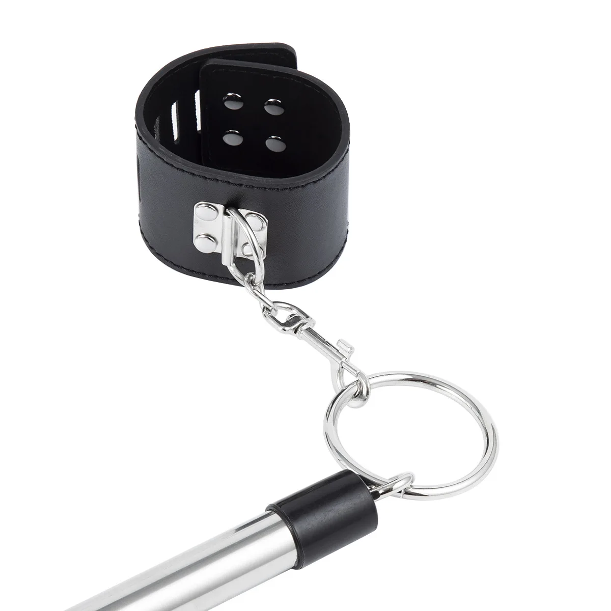 Leg Cuff Neck Restrain Kit of Fetish Stainless Steel Extend Spreader Bar Handcuff Set for Adult Couple SM Slave Harness view 3