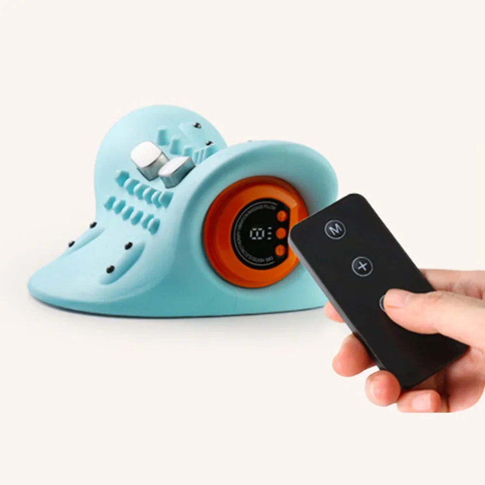 

Electric Cervical Massager Neck Point Massage Pillow EMS Heated Neck Stretcher Pain Relief Repair Head Acupoint Vibration Health