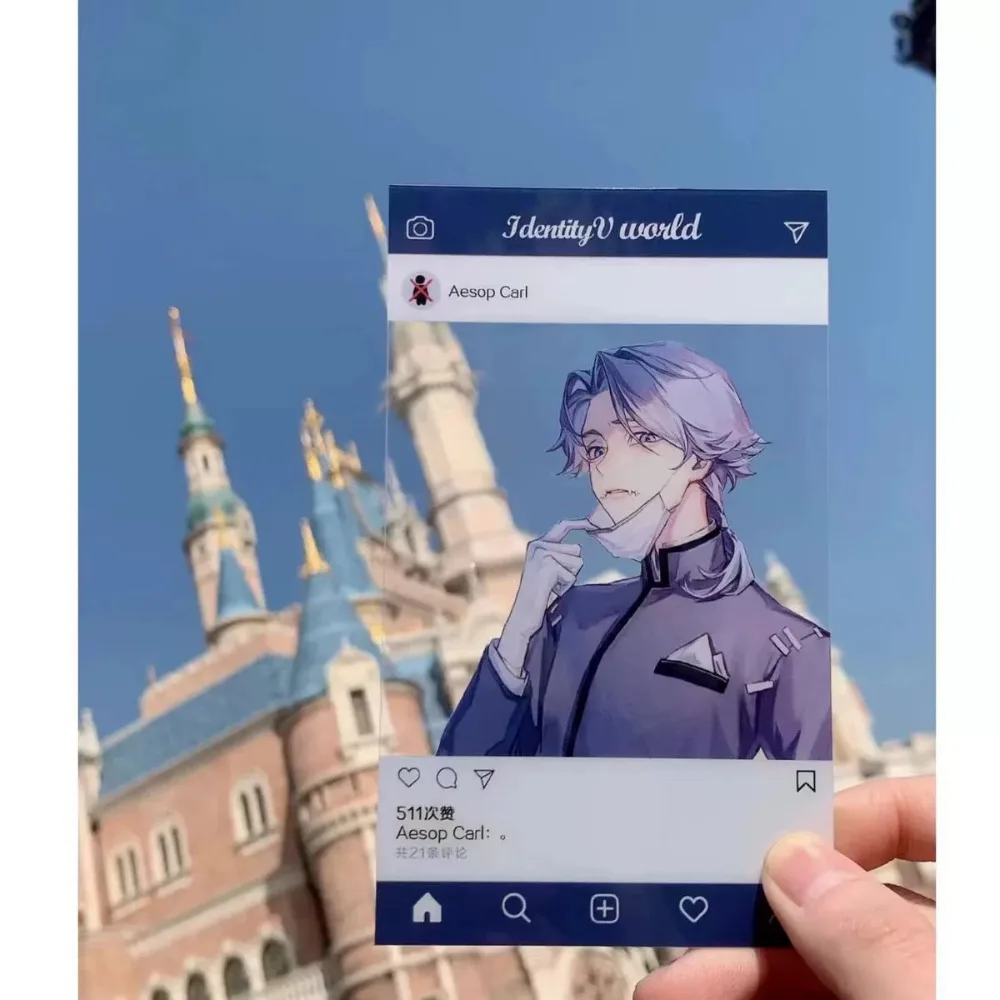 

Horror Game Figure Aesop High Looks and Handsome Acrylic Transparent Card Photo Photo Taking Check-in Gift, Fan Collection