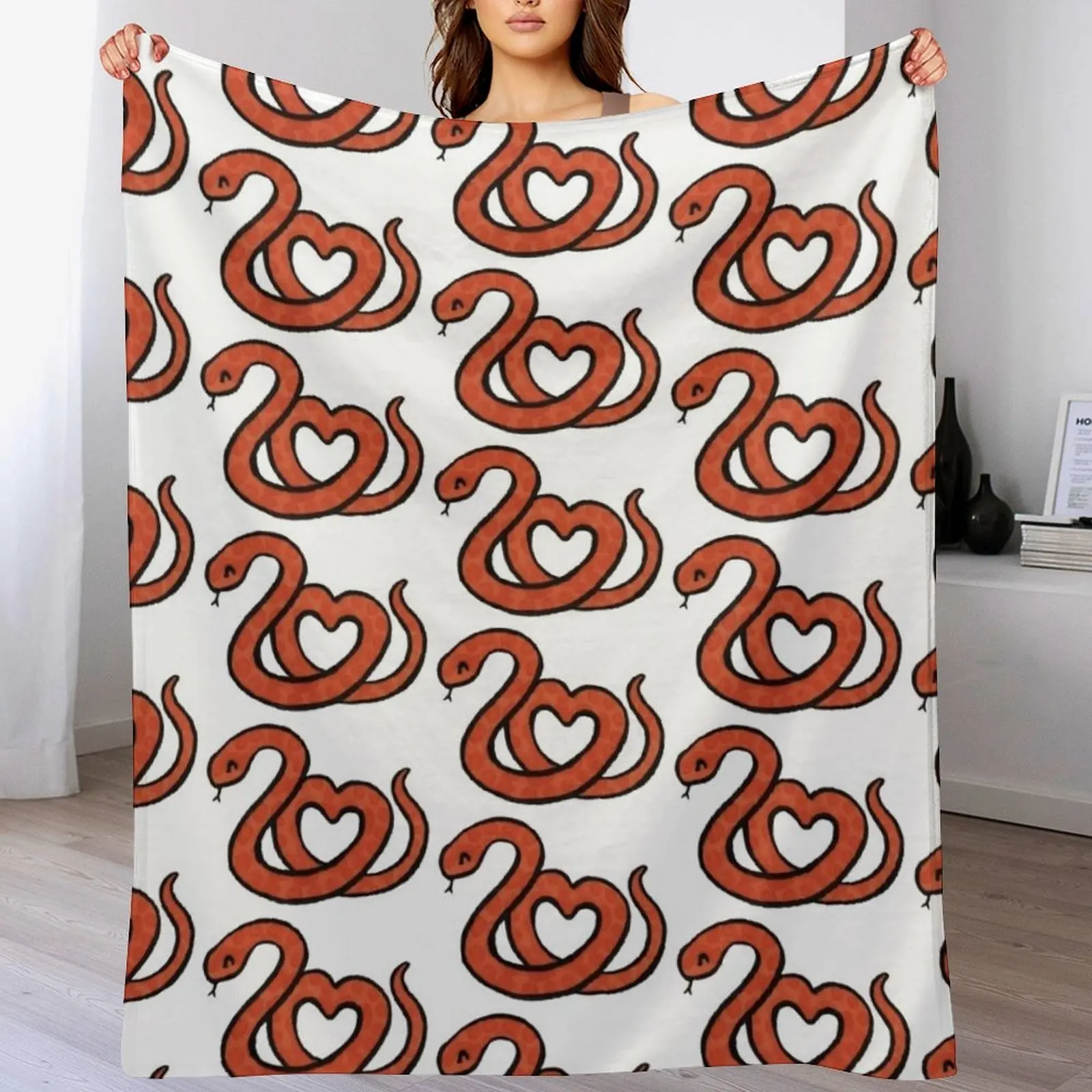 

Snake Love Throw Blanket All Season Soft Lightweight Blanket for Home
