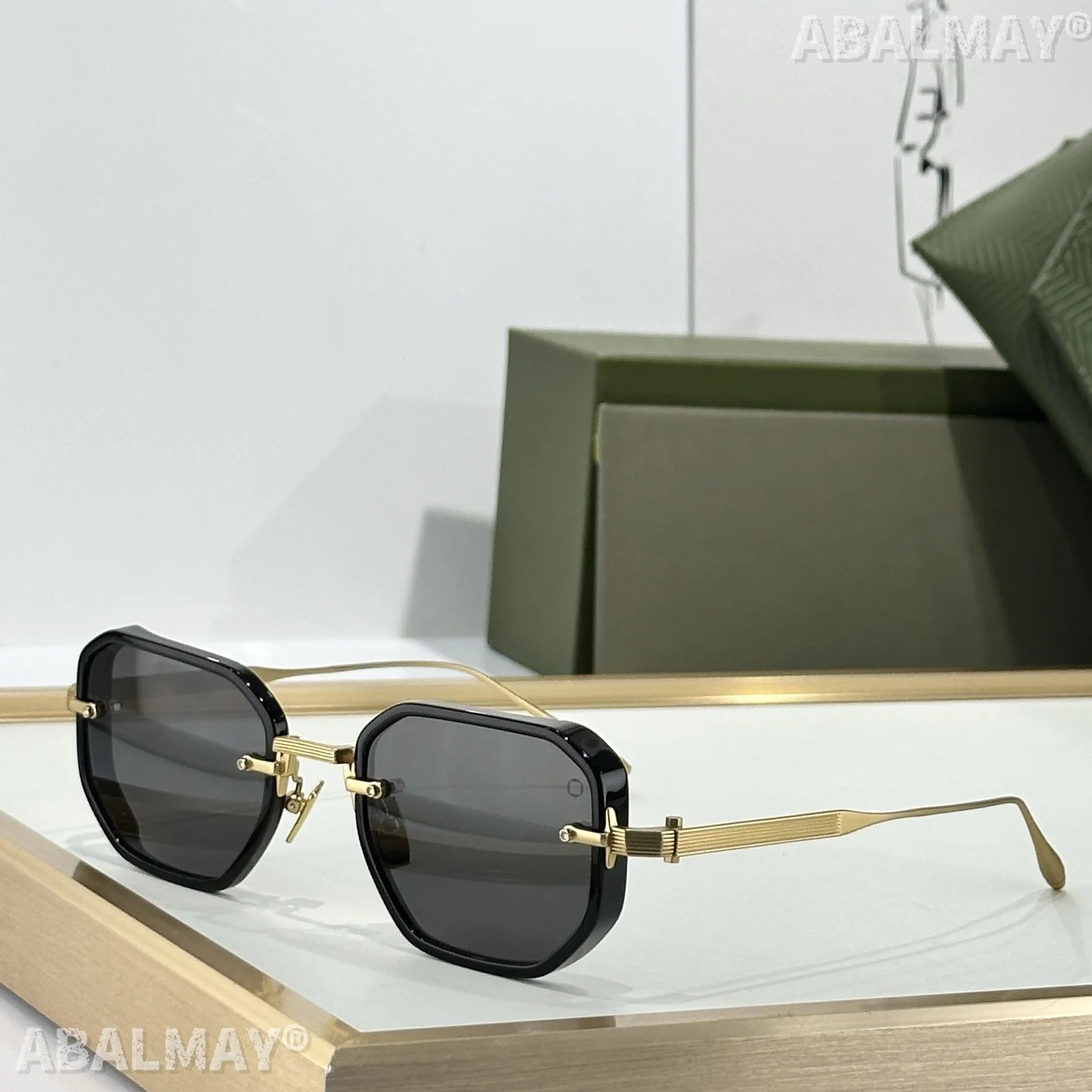 أفضل النظارات الشمسية عالية الجودة للرجال والنساء AKS-307 حجم 47-24 نمط UV400 ريترو موضة تصميم خاص نظارات شمسية مع صندوق #5