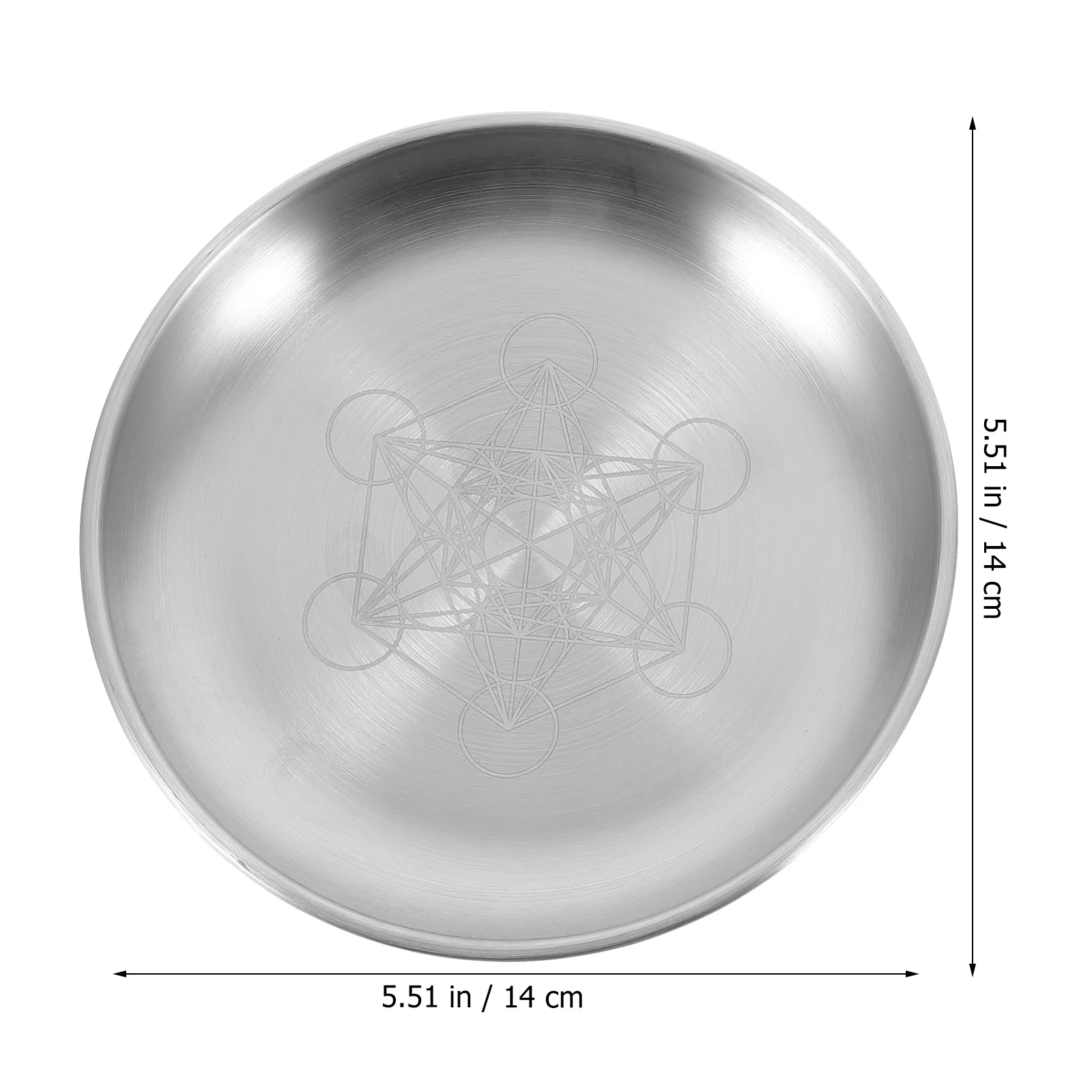 

2pcs Pentagram Metal Holder Trays Altar Decoration Storage Round Plate Ritual Table Centerpiece Decorative Tray Iron