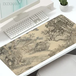 Ancient Chinese Painting Mouse Pad Gamer XL Home Custom Mousepad XXL Mechanical Keyboard Pad Office Natural Rubber Mice Pad