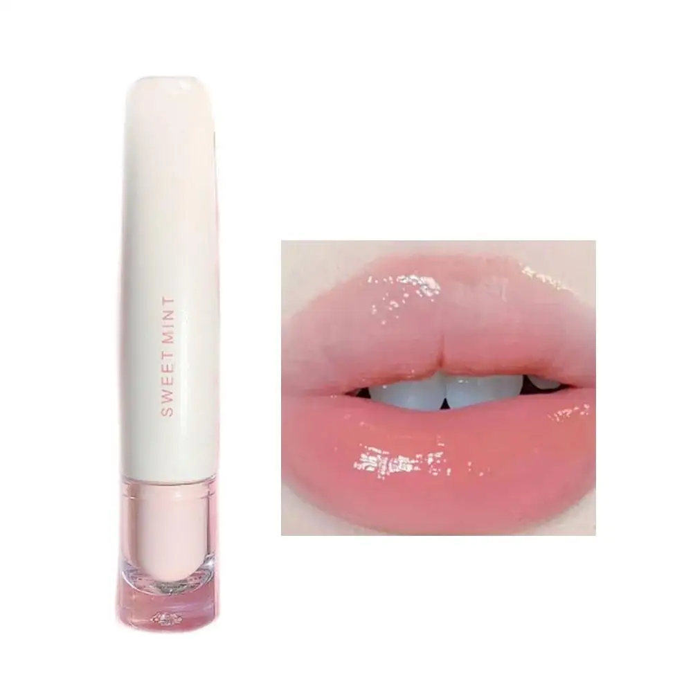 Esmalte de labios hidratante de espejo de té helado, 4 colores, brillo de labios hidratante, cristal de labios de agua, gelatina de miel, 1 piezas, gran oferta Z5U0