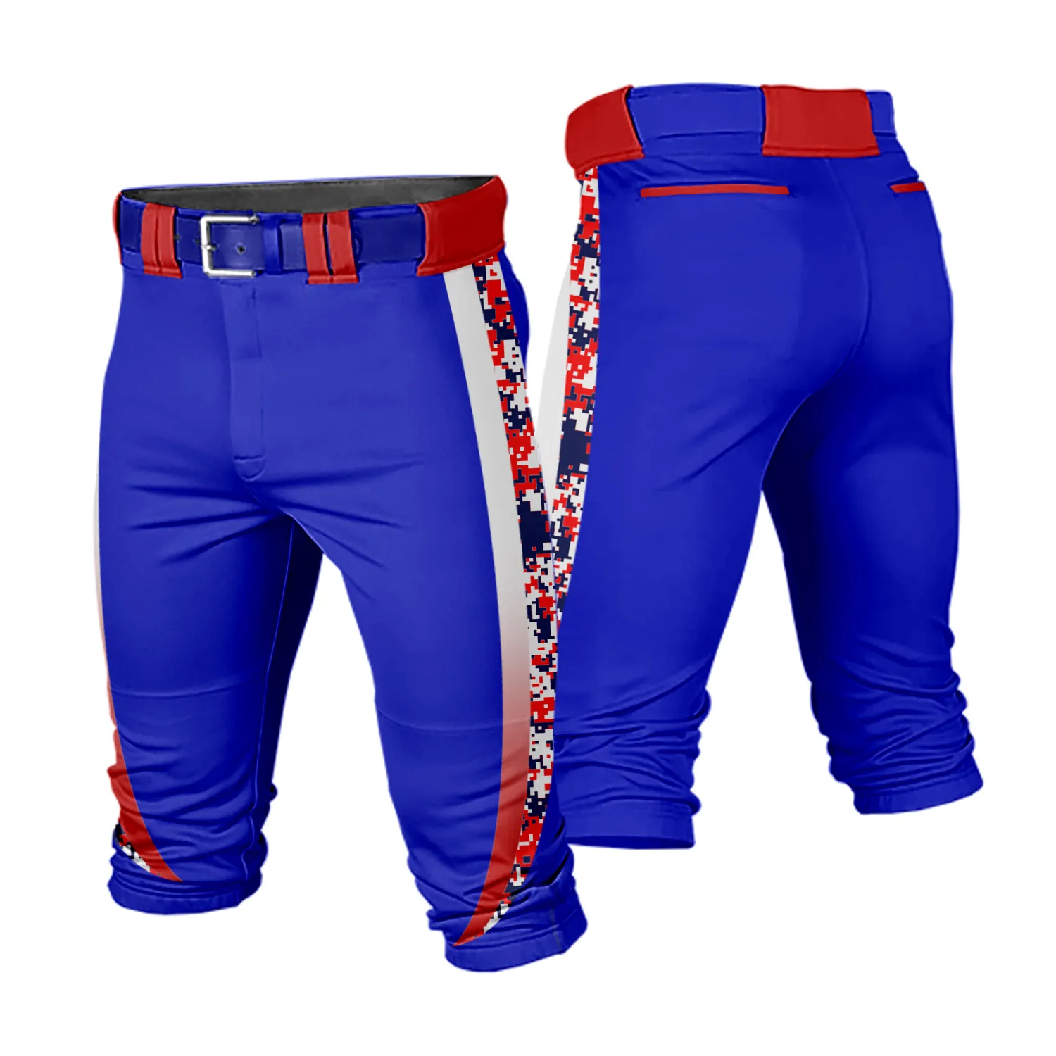 Calça cropped camuflagem personalizada masculina, uniforme de jogo de beisebol, treino softball respirável, roupa esportiva casual jovem