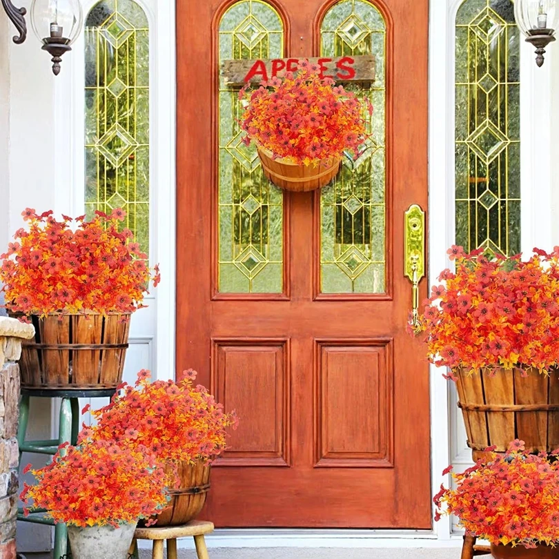 

Artificial Flowers Vase Home Room Decor Festival Decorative Plants Wreath Outdoor Wedding Bouquet Party Halloween Scrapbook Gift