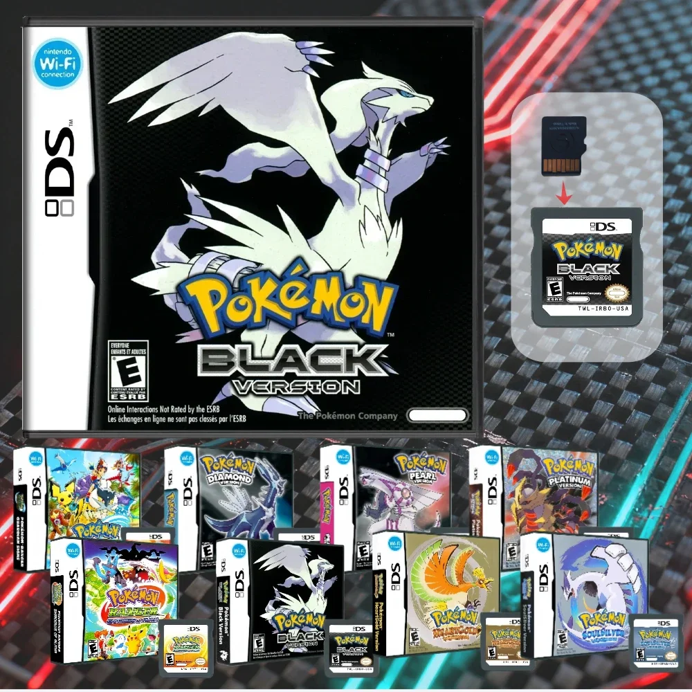 Single Card NDS Game Card Pokemon Series Heartgold Black Soul Guardan Sign Shadows of Almia Diamond Game Collection Boy Gifts