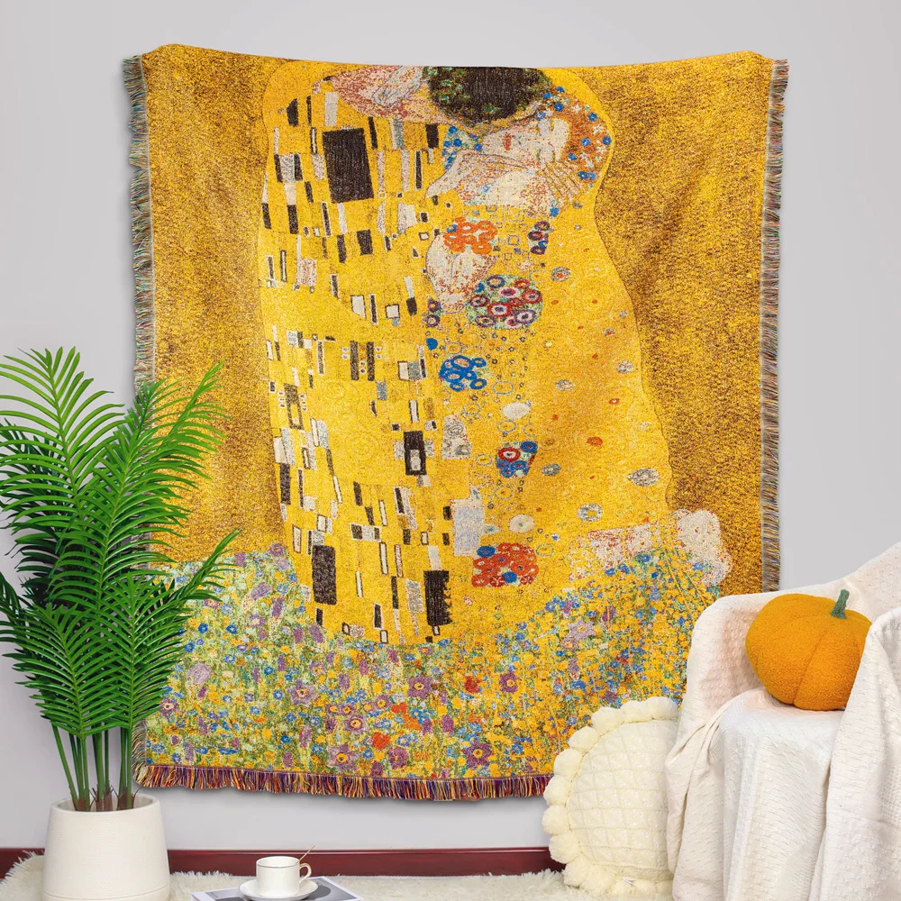 Original 160x220cm Decorative Blanket Jacquard Tapestry, Sofa Towel Line Blanket Dustproof Full Cover Sofa Blanket