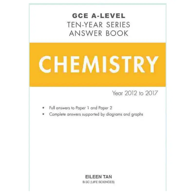 

ALevel TYS Книга ответов Химия 20122017 Эйлин Тан Учебное планирование и развитие 9789811171871 Книга