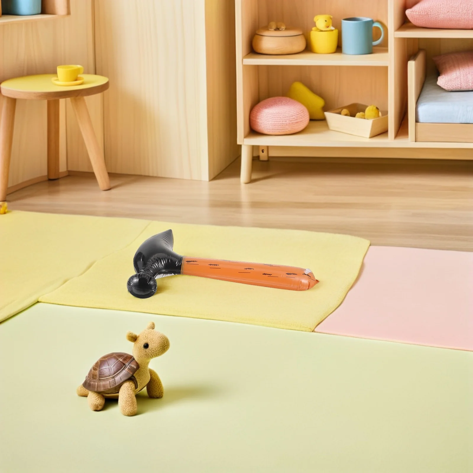 6pcs Inflatable Hammer For Kids Wood Grain Blow Up Mallet Pool Party Water Play Inflatable Hammers Bulk - Kids Pool