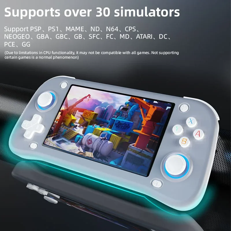 XF43 Retro Handheld Game Console Linux System 4.3 Inch IPS Full View HD Screen Portable Pocket Video Player 64GB 128GB Games