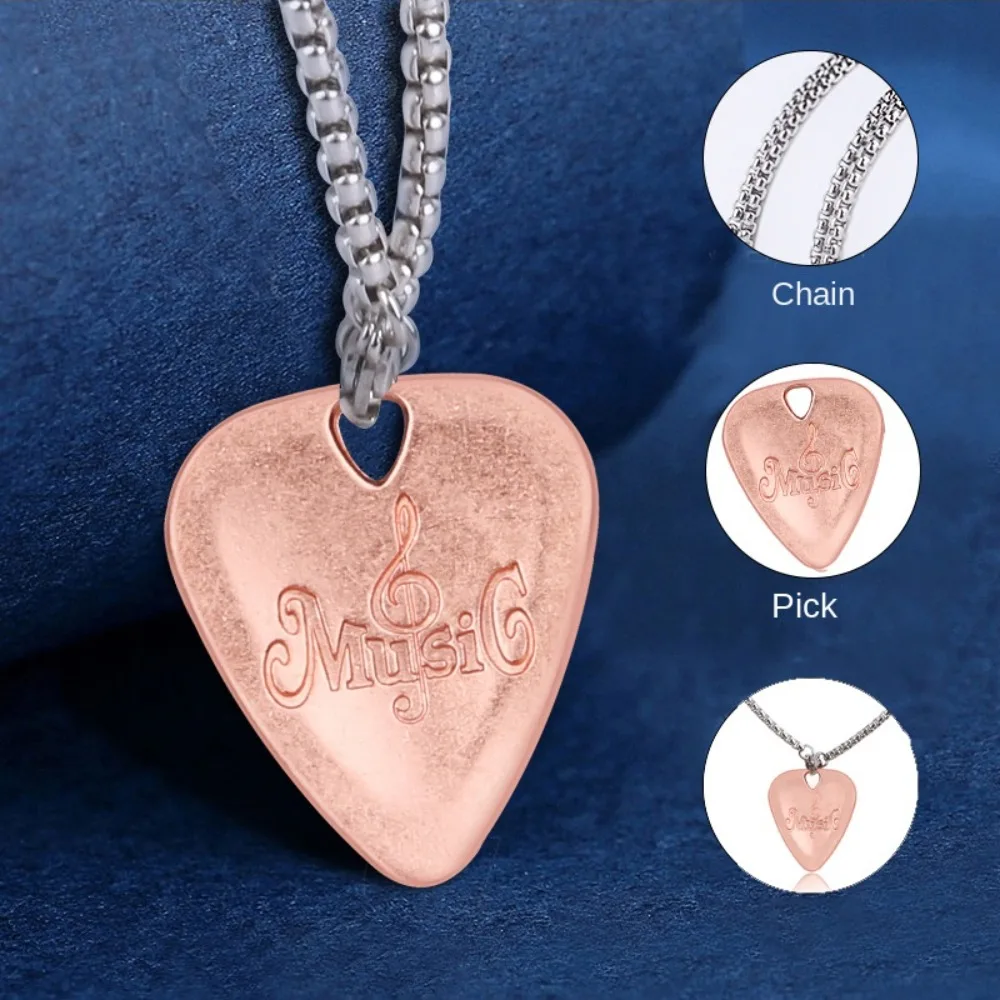 Mediator Guitar Necklace Pick Gestures Triangle Guitar Pick Collares Pendant Adhesive Bass Guitar Metal Guitar Plectrum Ukulele